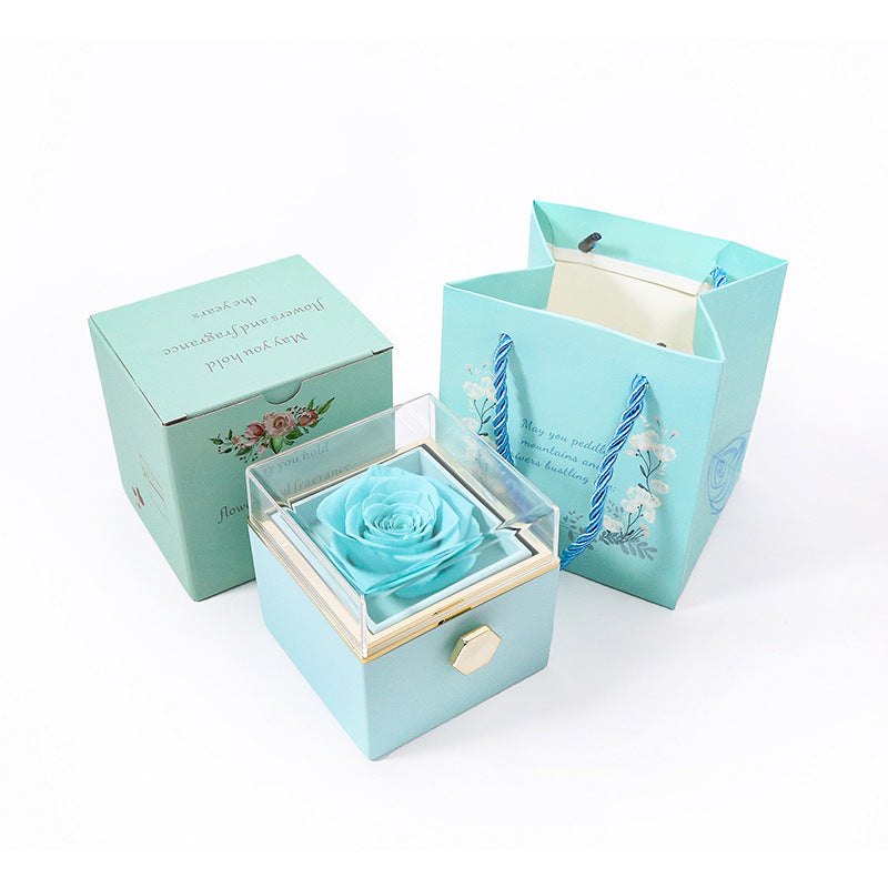 CREATIVE ROTATING PRESERVED ROSE JEWELRY GIFT BOX??_O LOGO)