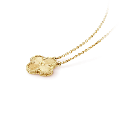 [ORA]CLOVER 15MM LASER NECKLACE