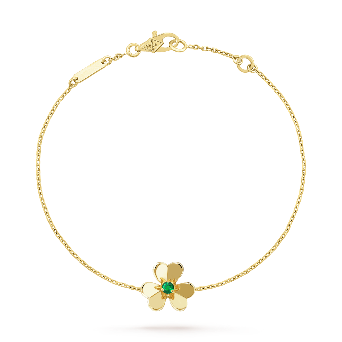 [ORA]FRIVOLE GOLD FLOWER PINK MALACHITE BRACELET