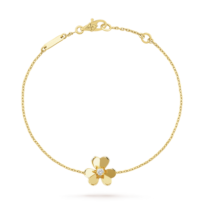 [ORA]FRIVOLE GOLD FLOWER PINK MALACHITE BRACELET
