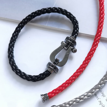 [ORA]FORCE LARGE SERIES HORSESHOE BLACK SAMURAI BRACELET