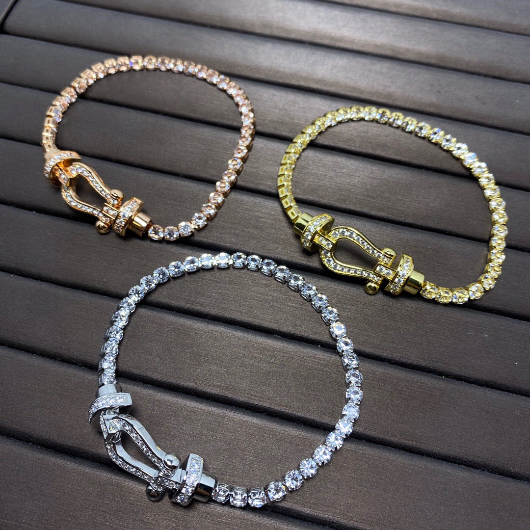 [ORA]FORCE  HORSESHOE  DIAMOND TENNIS BRACELET