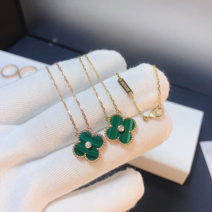 [ORA]CLOVER 15MM DIAMOND TURQUOISE NECKLACE