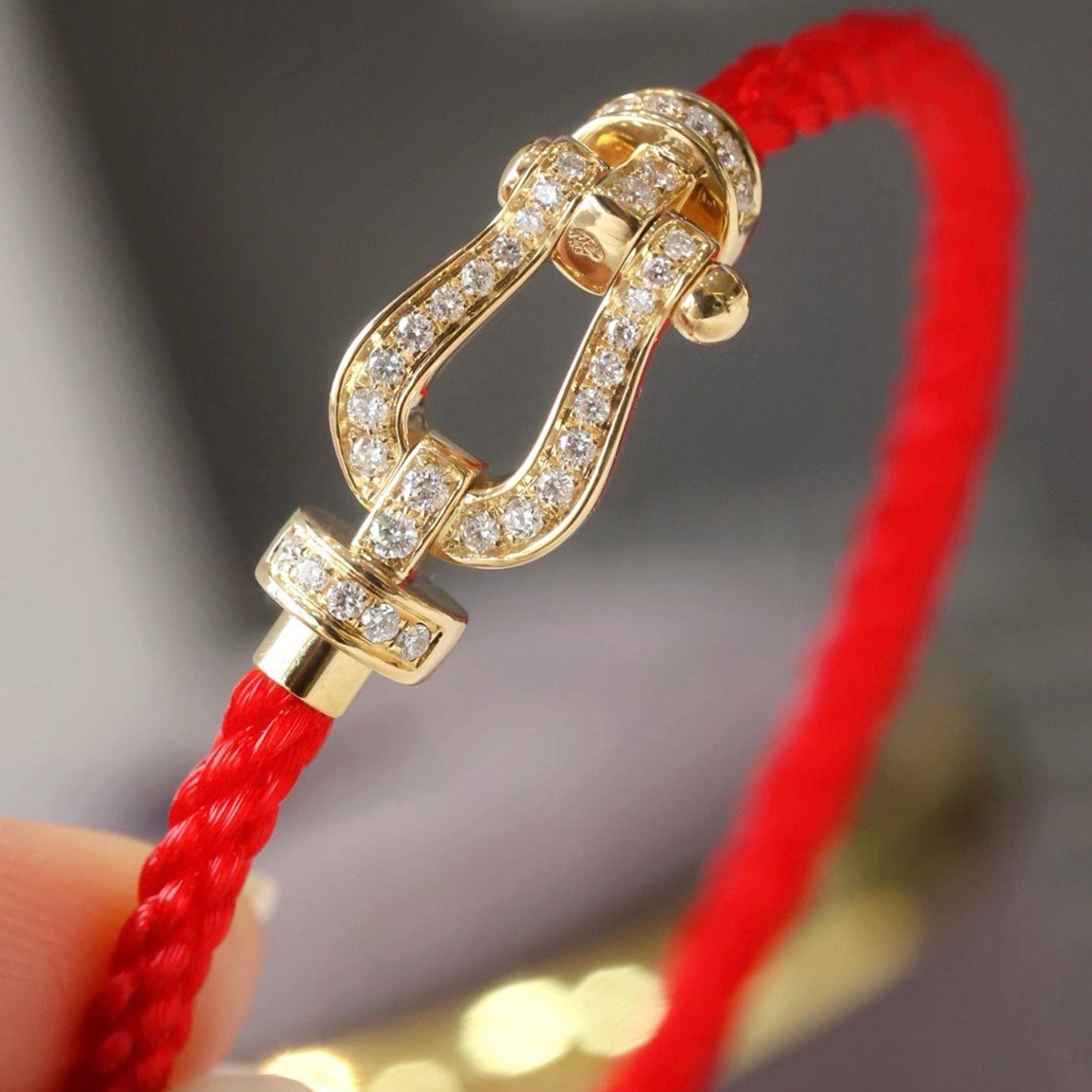 [ORA]FORCE LARGE HORSESHOE FULL DIAMOND BRACELET SILVER