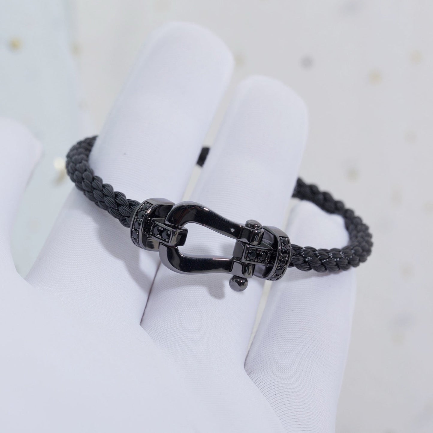 [ORA]FORCE LARGE SERIES HORSESHOE BLACK SAMURAI BRACELET