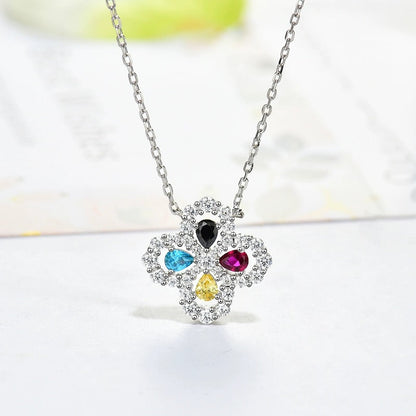 [ORA]LOOP NECKLACE FULL MOTIF DIAMOND 16MM MULTIPLE COLORS