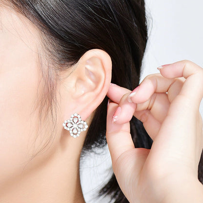 [ORA]LOOP EARRINGS FULL MOTIF DIAMOND 16MM