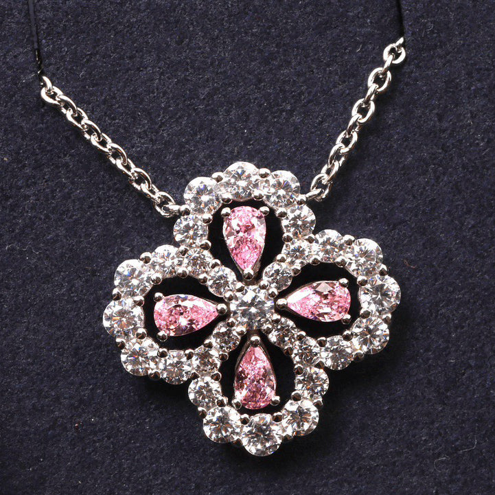 [ORA]LOOP NECKLACE FULL MOTIF DIAMOND 16MM MULTIPLE COLORS