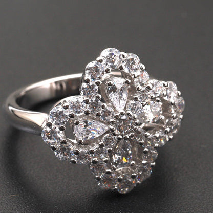 [ORA]LOOP RING FULL MOTIF DIAMANT 16MM SILBER