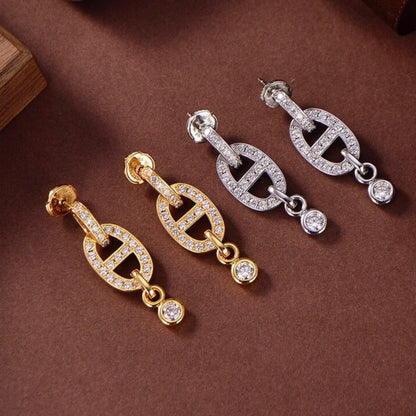 [ORA]HM CHAINE DIAMOND EARRINGS