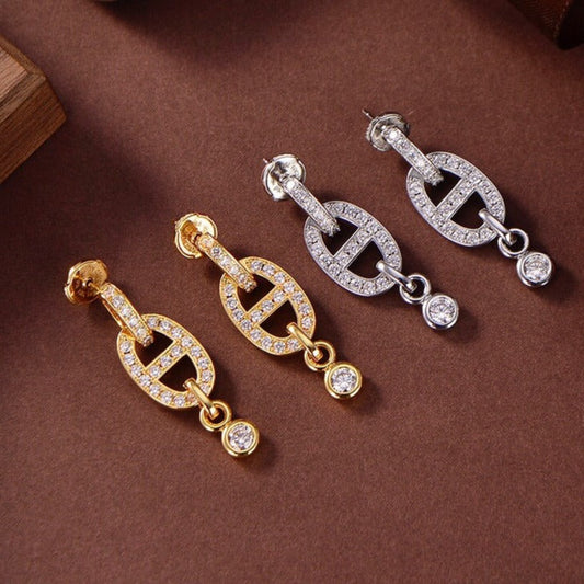 [ORA]HM CHAINE DIAMOND EARRINGS