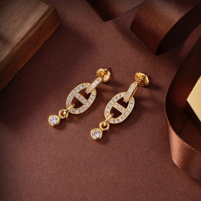 [ORA]HM CHAINE DIAMOND EARRINGS