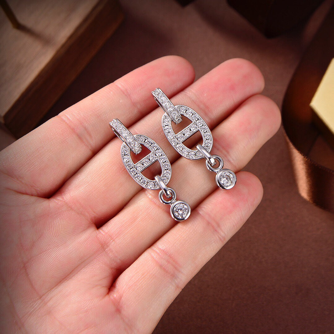 [ORA]HM CHAINE DIAMOND EARRINGS