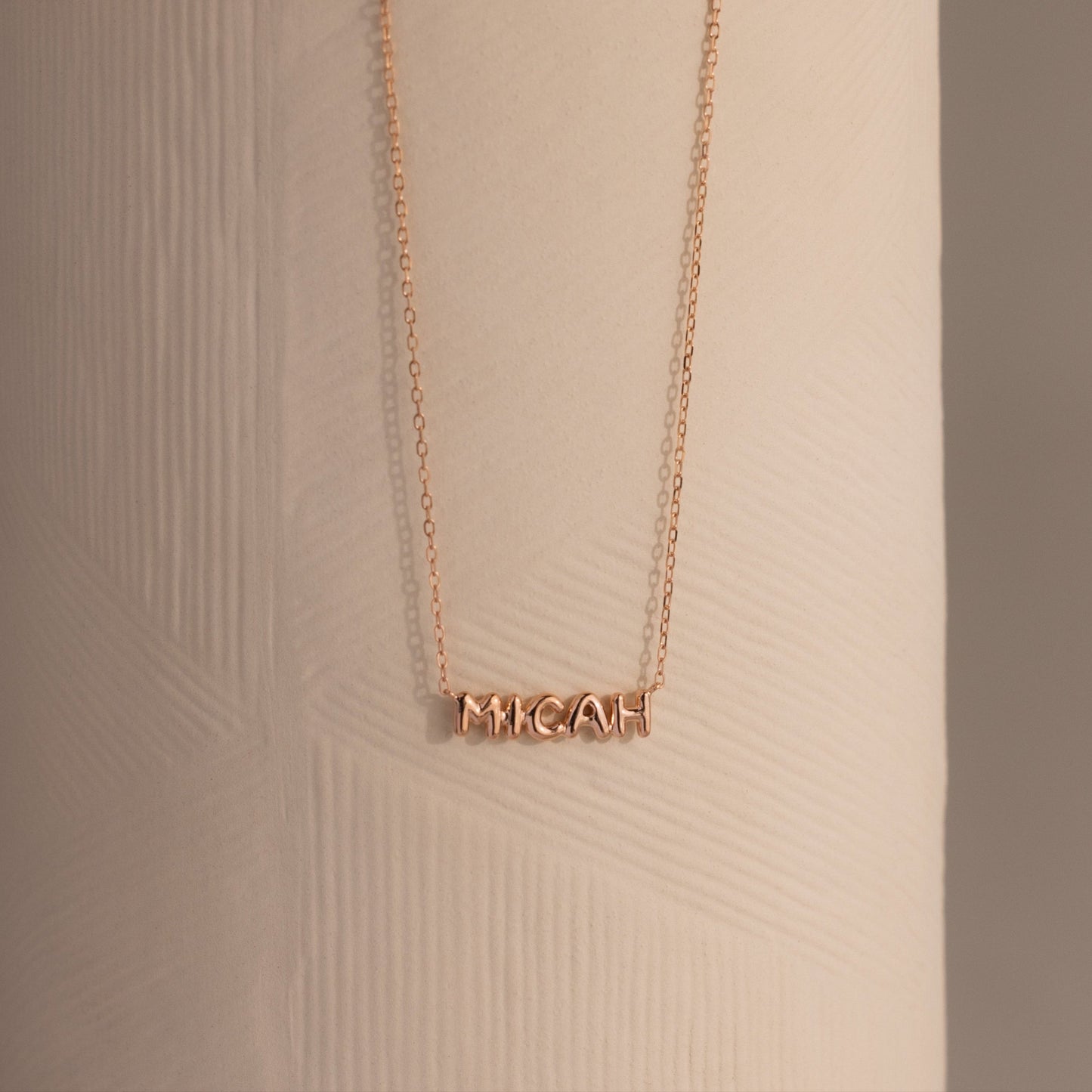 Tiny Bubble Name Necklace