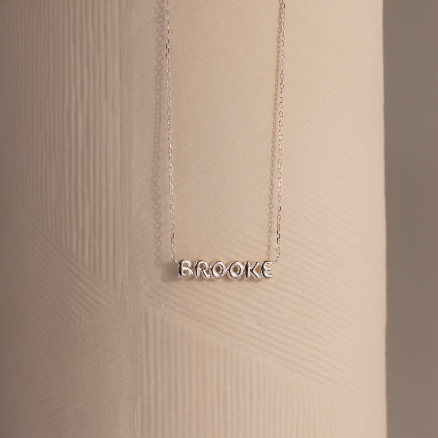 Tiny Bubble Name Necklace