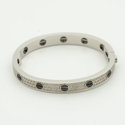[ORA]LOVE BRACELET 6.1MM DIAMOND-PAVED CERAMIC