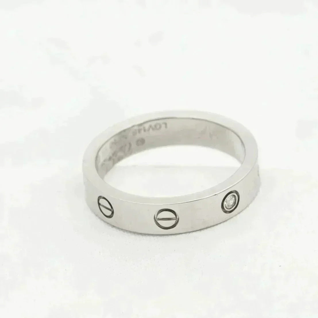 [ORA]LOVE RING 4MM 1 DIAMOND SILVER
