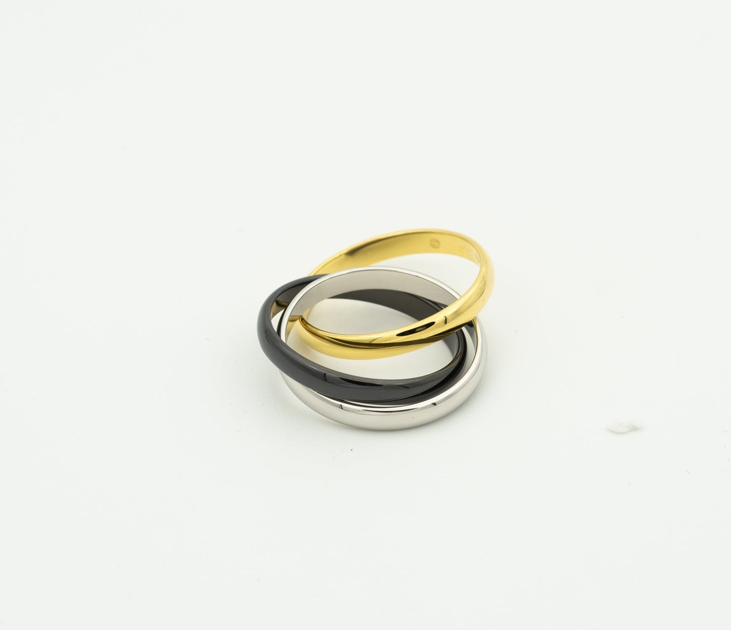 [ORA]TRINITY RING BLACK GOLD SILVER