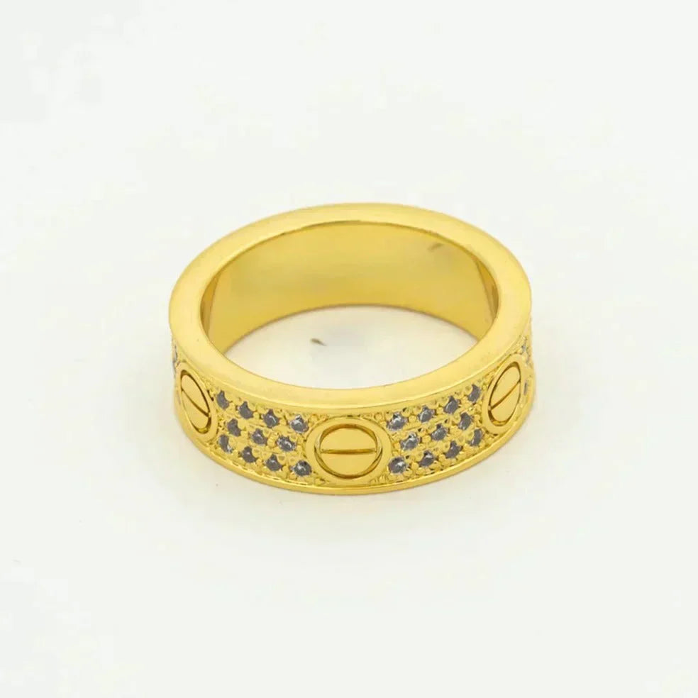 [ORA]LOVE RING 5.5MM DIAMONDS PAVED