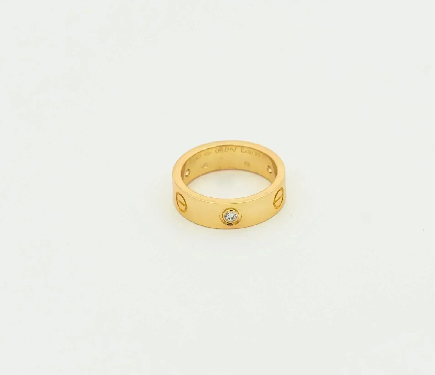 [ORA]LOVE RING 5.5MM 3 DIAMONDS GOLD