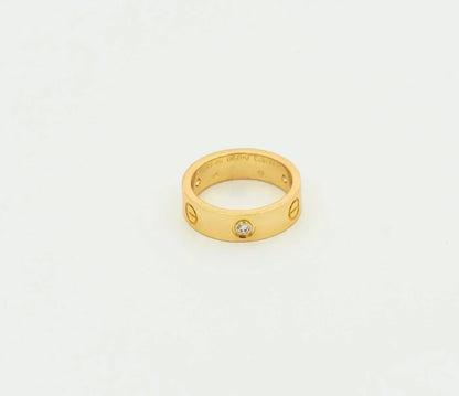 [ORA]LOVE RING 5.5MM 3 DIAMONDS GOLD