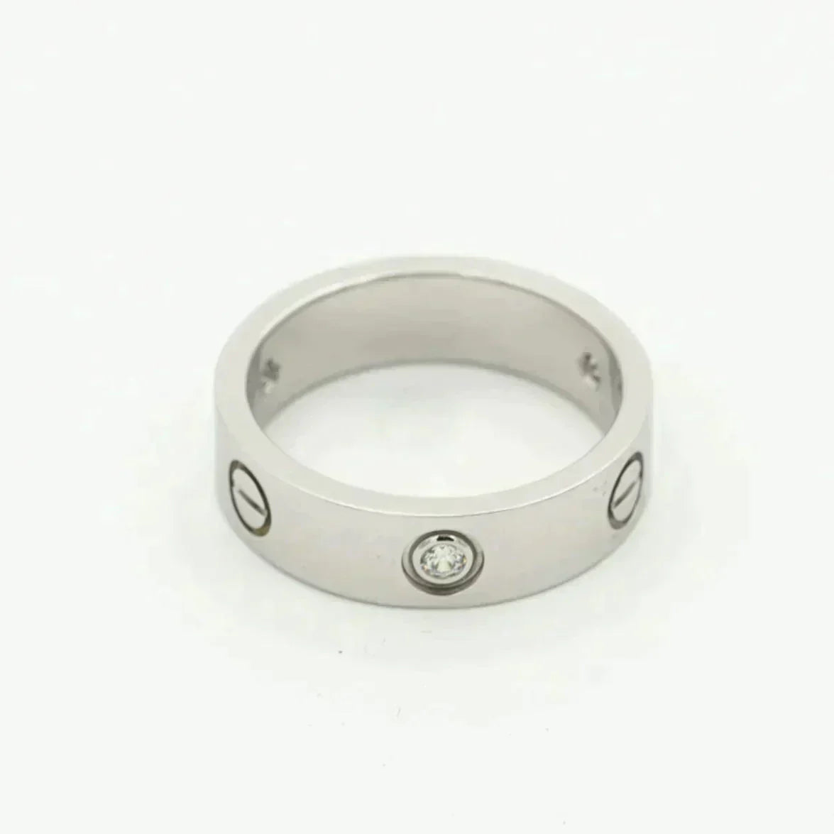 [ORA]LOVE RING 5.5MM 3 DIAMONDS SILVER