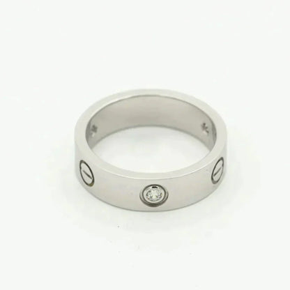 [ORA]LOVE RING 5.5MM 3 DIAMONDS SILVER