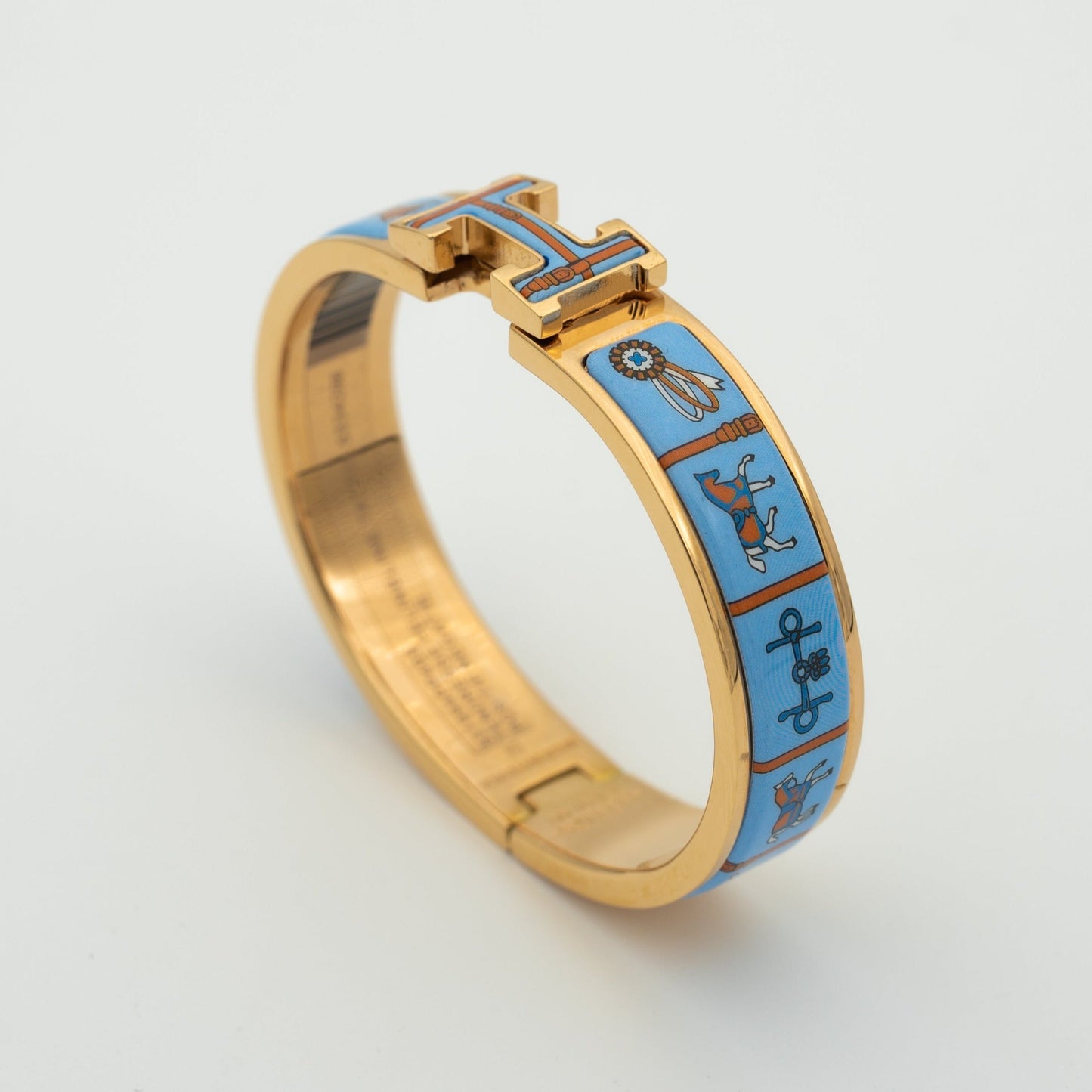 [ORA]H PINK GOLD BRACELET BLUE CERAMIC