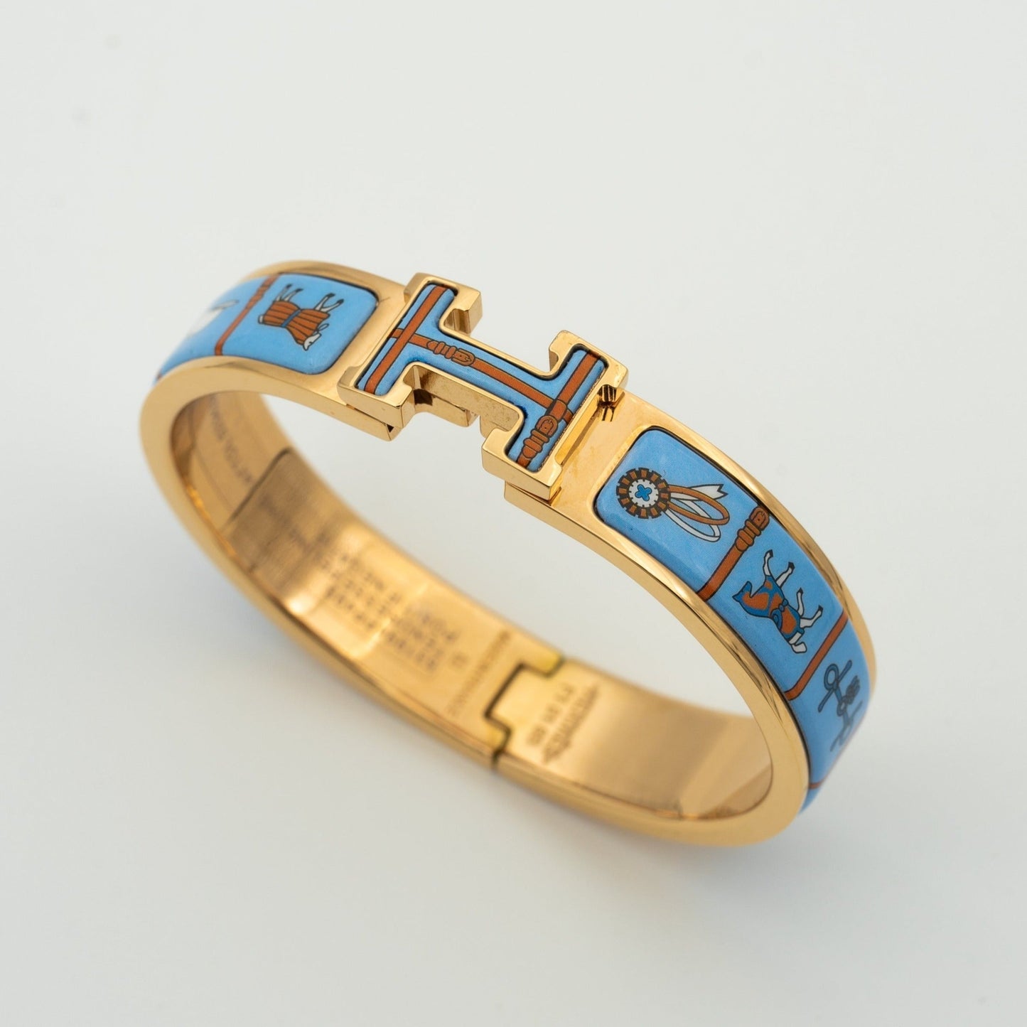 [ORA]H PINK GOLD BRACELET BLUE CERAMIC