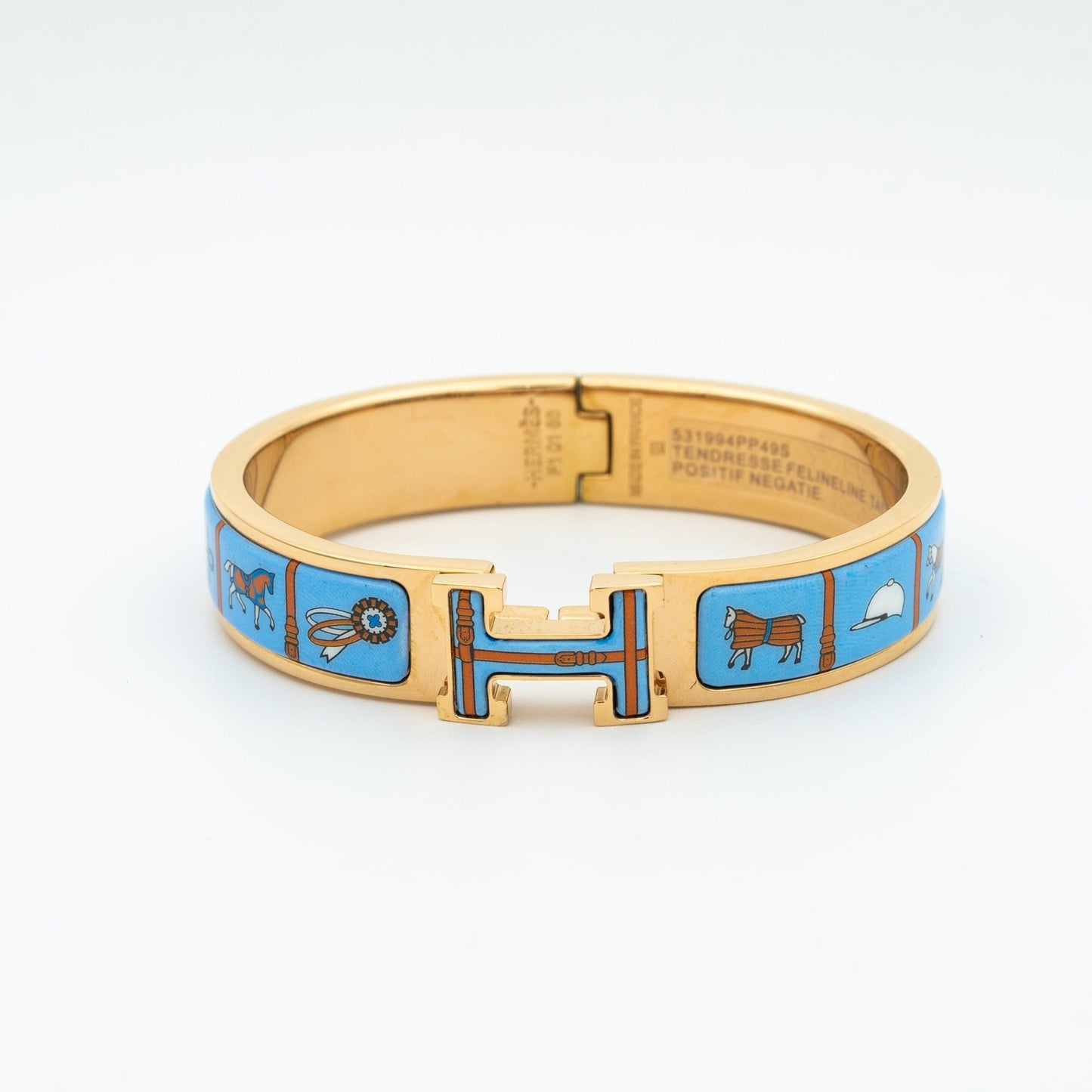 [ORA]H PINK GOLD BRACELET BLUE CERAMIC