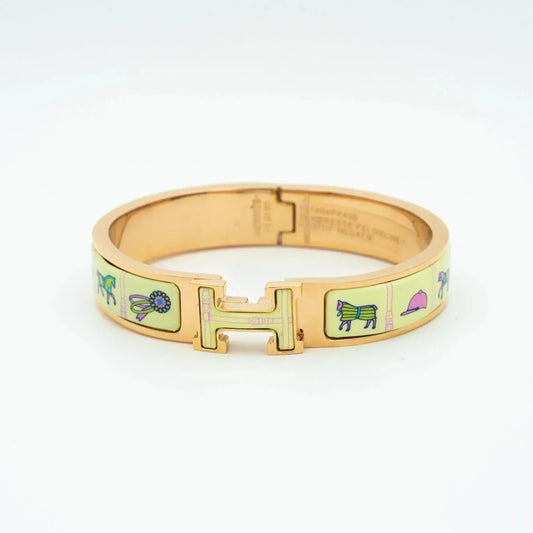 [ORA]H PINK GOLD BRACELET CREAM CERAMIC