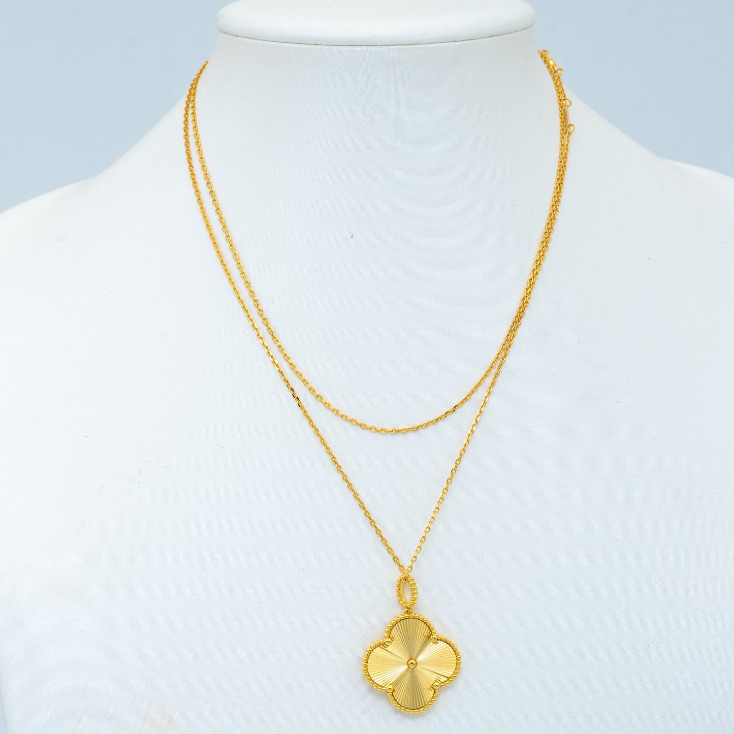 [ORA]CLOVER 25MM ANHÄNGER-HALSKETTE GOLD