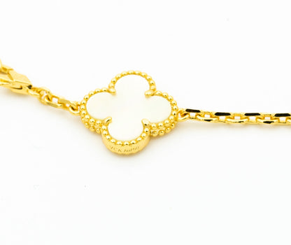 [ORA]CLOVER BRACELET 5 MOTIFS ONYX MOP
