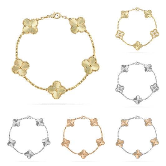 [ORA] CLOVER 5 MOTIF LASER BRACELET COLLECTION