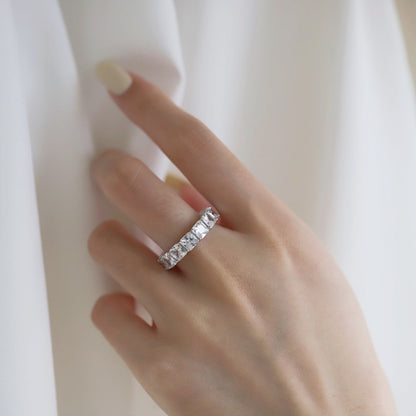 [ORA ]Elegant Princess Cut Tennis Ring