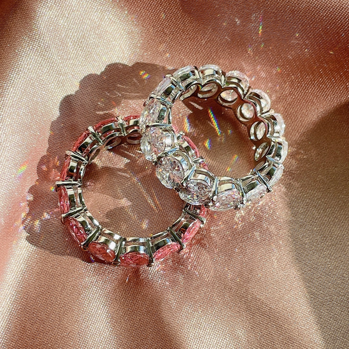 [ORA ]Dainty Elongated Cushion Cut Tennis Ring