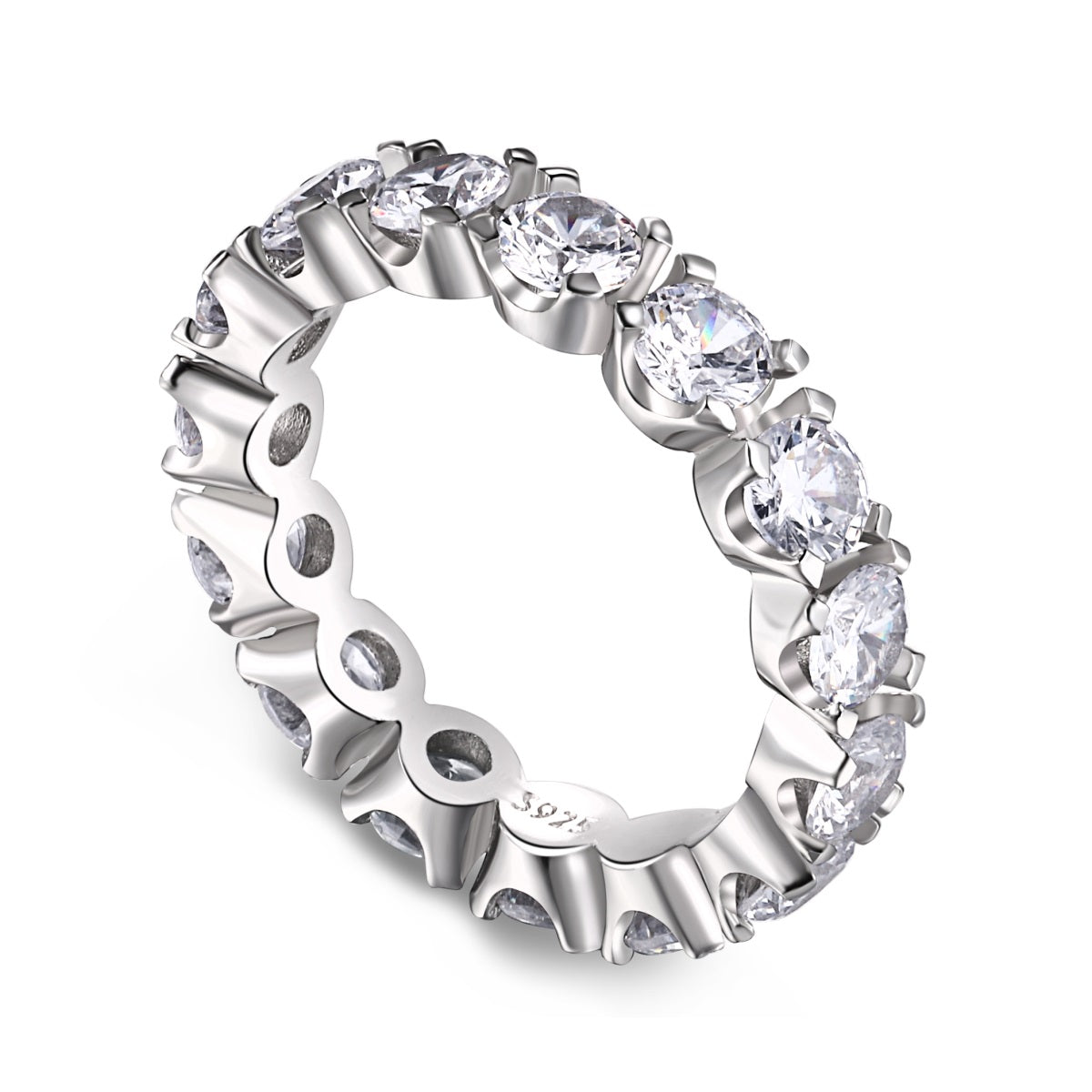 [ORA ]Eternity Round Cut Tennis Ring