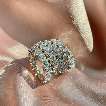 [ORA ]Eternity Round Cut Tennis Ring