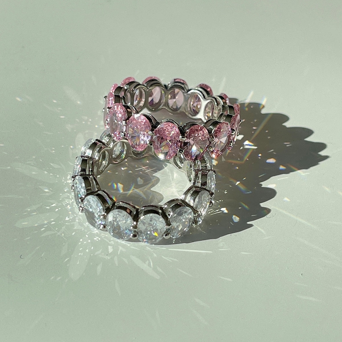 [ORA ]Dainty Elongated Cushion Cut Tennis Ring