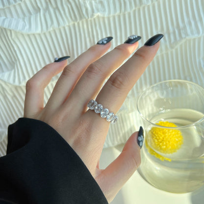 [ORA ]Dainty Elongated Cushion Cut Tennis Ring
