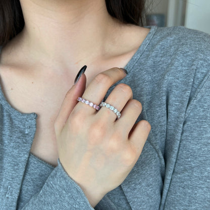 [ORA ]Eternity Round Cut Tennis Ring