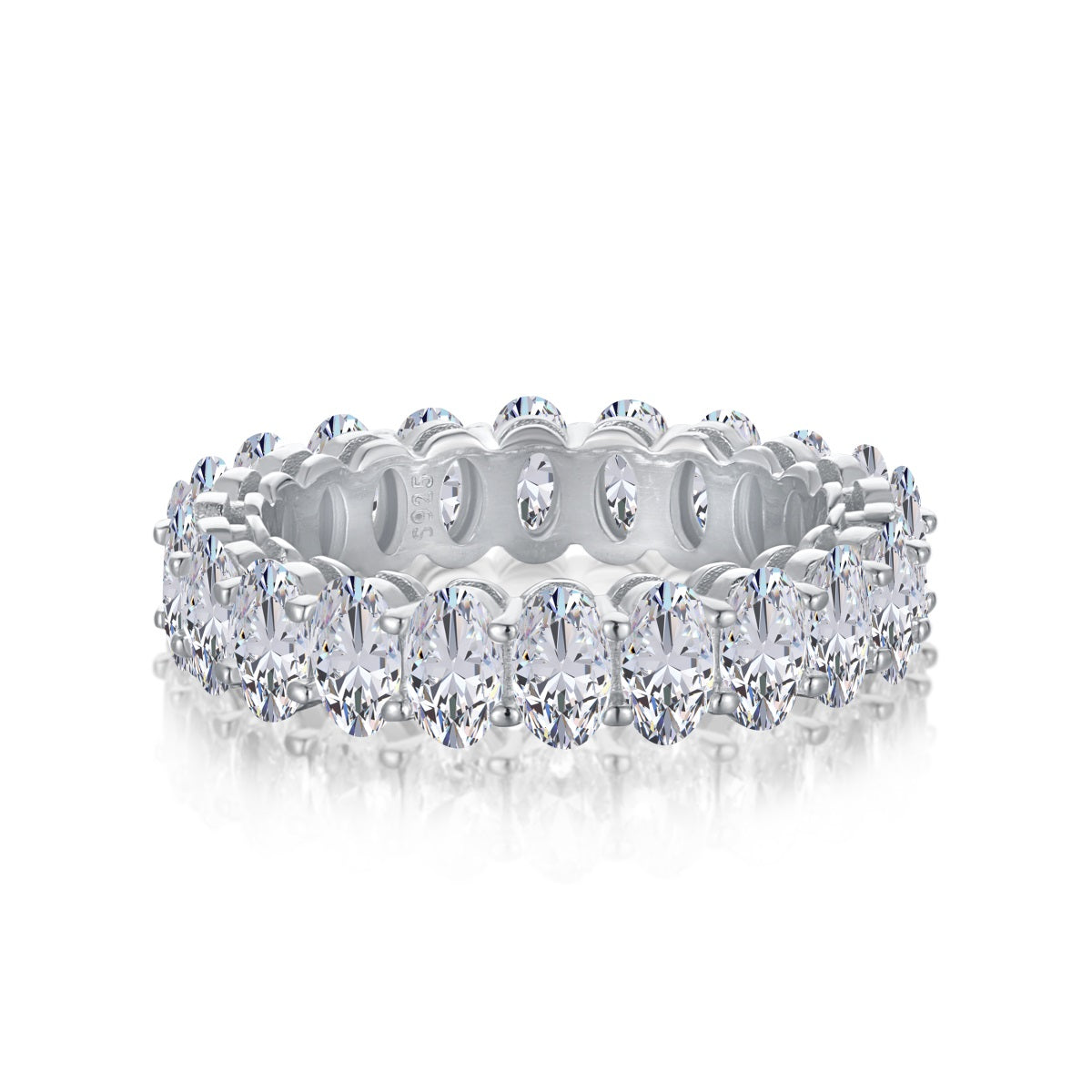 [ORA ]Ornate Oval Cut Tennis Ring
