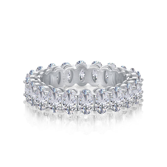 [ORA ]Ornate Oval Cut Tennis Ring