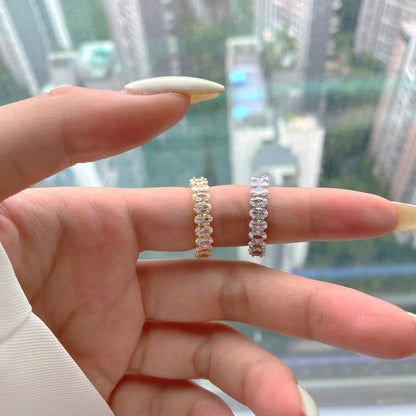 [ORA ]Ornate Oval Cut Tennis Ring