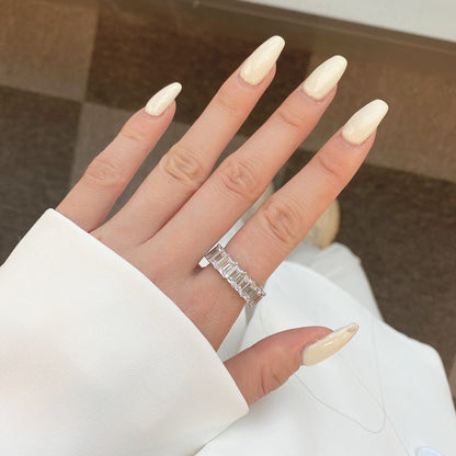 [ORA ]0.75 Carat Elegant Emerald Cut Tennis Ring
