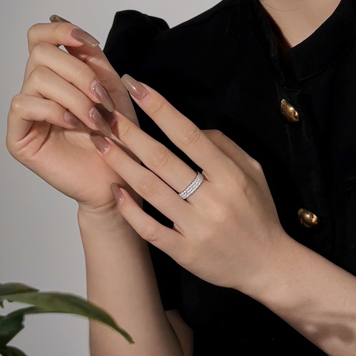 [ORA ]Dainty Round Cut Tennis Ring