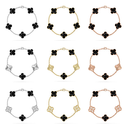 [ORA] CLOVER 5 MOTIF PULSAR STONE BRACELET COLLECTION