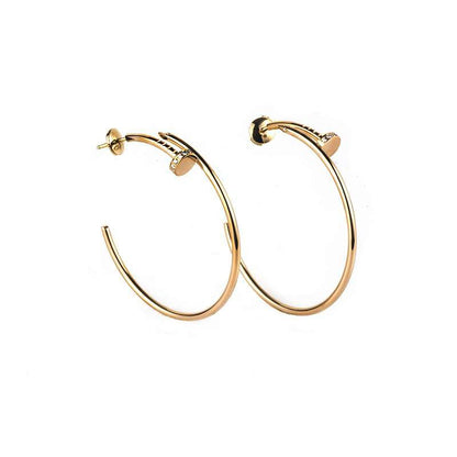 [ORA]JUSTE EARRINGS GOLD DIAMONDS 1.8MM