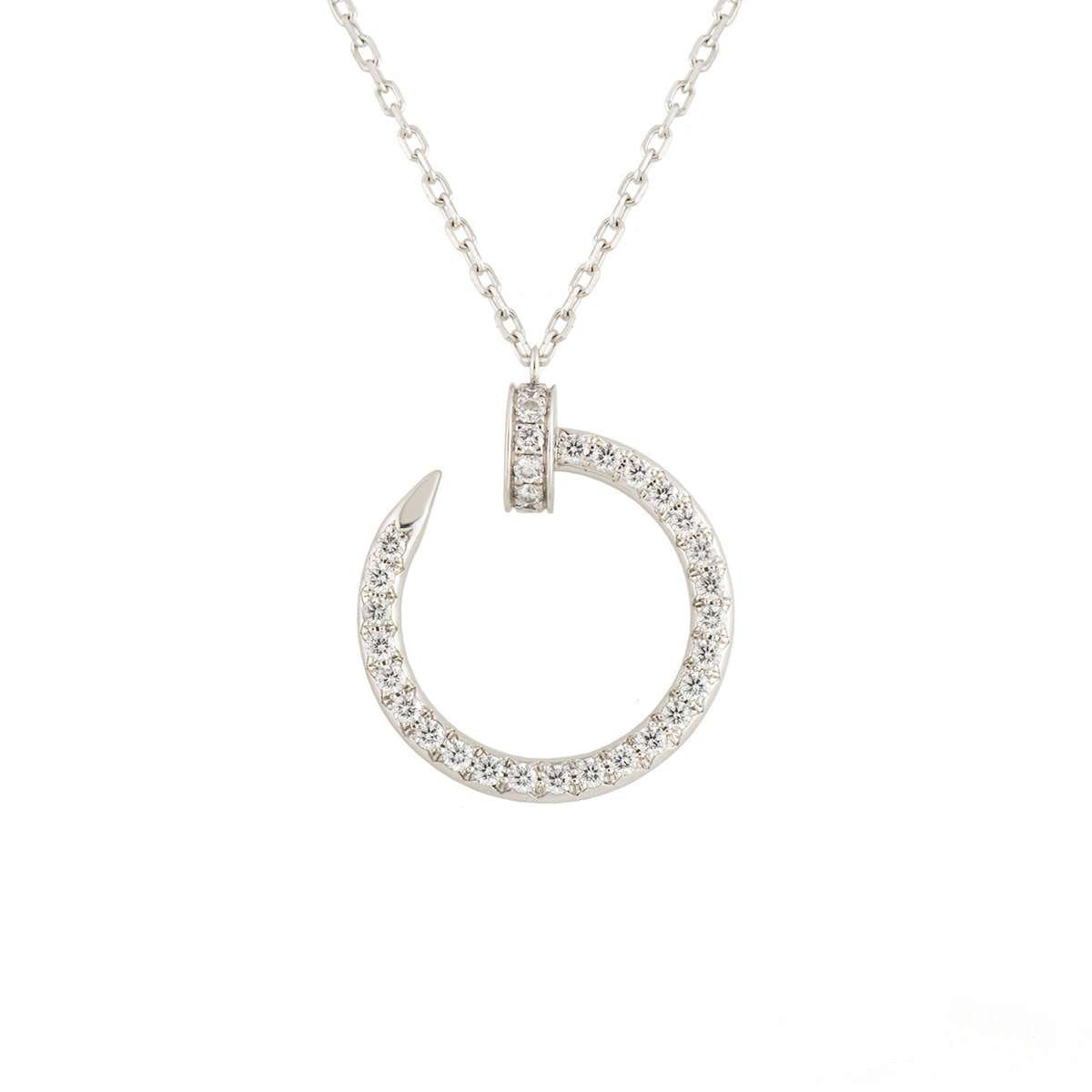[ORA]JUSTE NECKLACE SILVER DIAMONDS