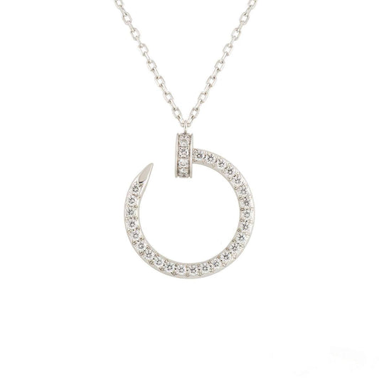 [ORA]JUSTE NECKLACE SILVER DIAMONDS